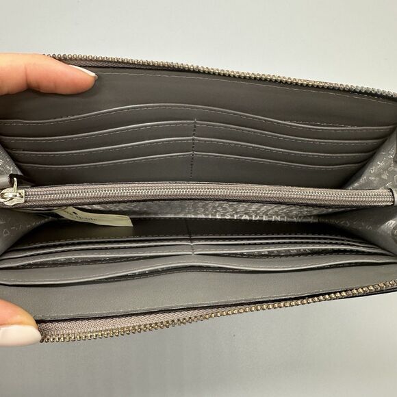 Kate Spade Jackson Crossbody Bag Gray Pebbled Leather Wallet Clutch NO STRAP - Picture 8 of 11